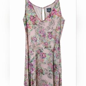 Adrianna Papell Pink Floral Chic Swing Dress Sz 6 New